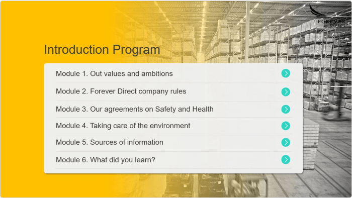 Forever Direct onboarding-programma