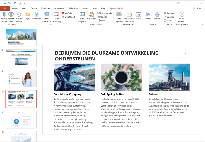 Een cursus maken Een cursus maken in iSpring Suite