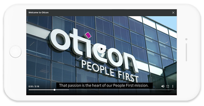 Oticon's leercursus Voorbeeld van 70:20:10 leermodel in mobiel leren