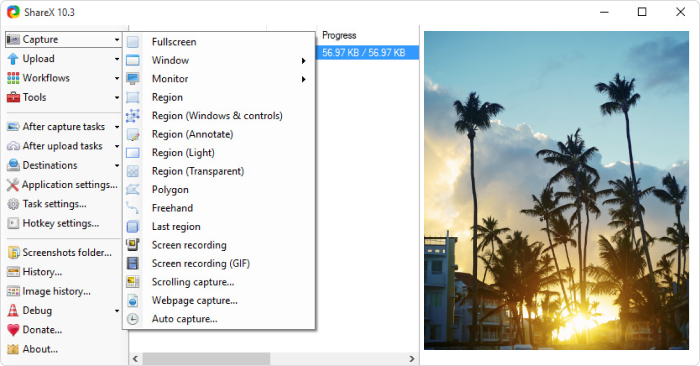 ShareX - gratis schermopname voor windows