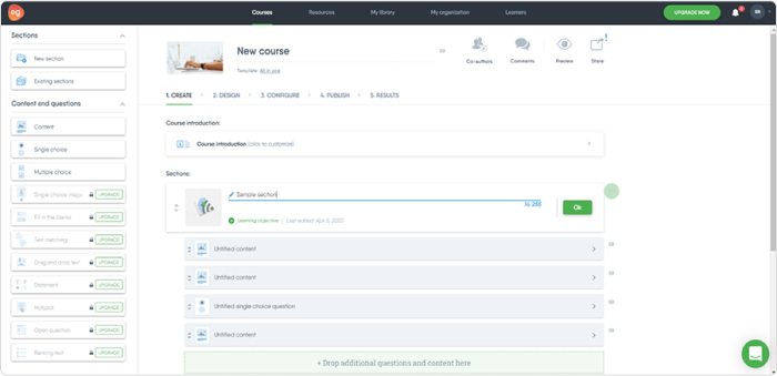 Easygenerator Het Easygenerator e-learning platform