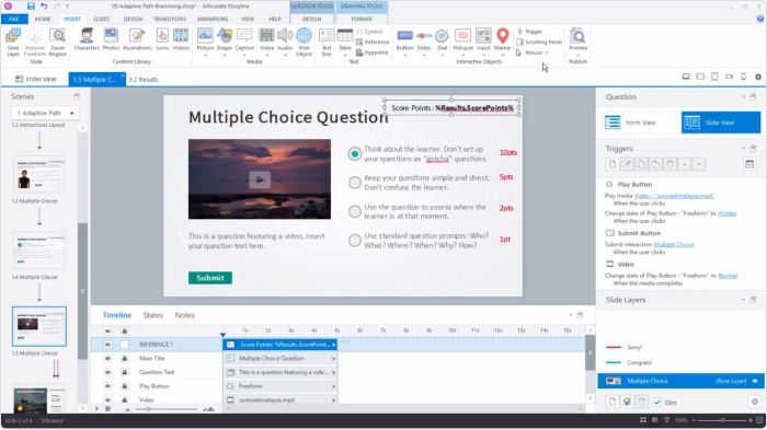 Het Articulate Storyline 360 e-learning platform