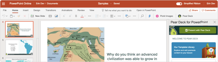 Pear Deck PowerPoint add-in