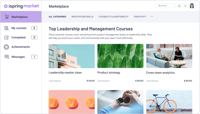 iSpring Market platform iSpring Market platform