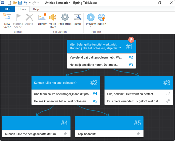 Rollenspel voorbeelden in iSpring Suite