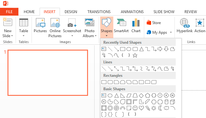 Vormen invoegen in PowerPoint Vormen invoegen in PowerPoint