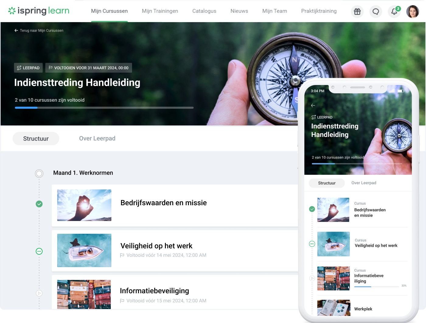 iSpring Learn voortgangsbalk iSpring Learn voortgangsbalk