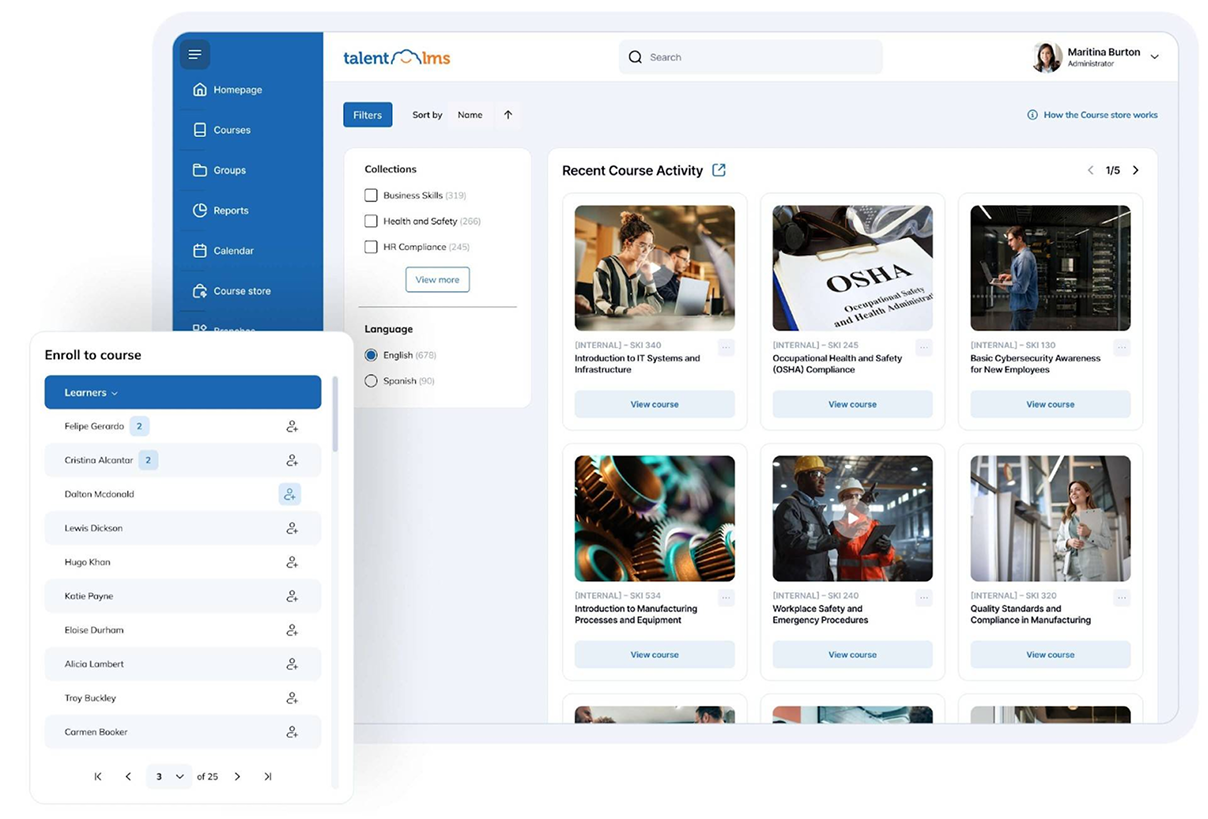 TalentLMS LMS voor kleine bedrijven
