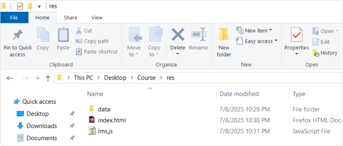 Een SCORM-cursus afspelen Een SCORM-cursus afspelen