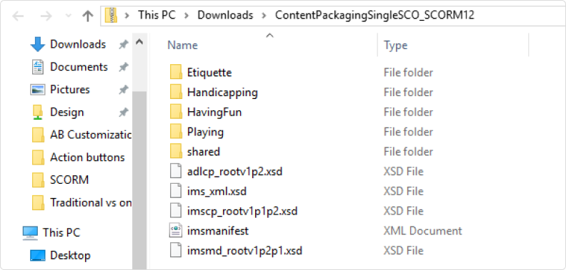 HTML en SCORM bestanden HTML en SCORM bestanden
