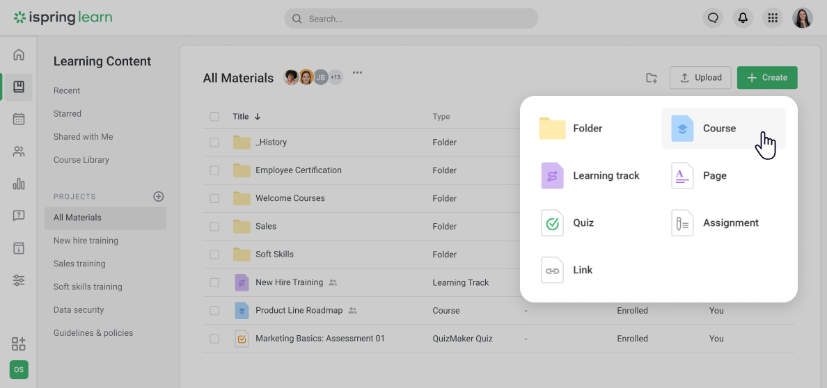 Upload trainingen naar een LMS